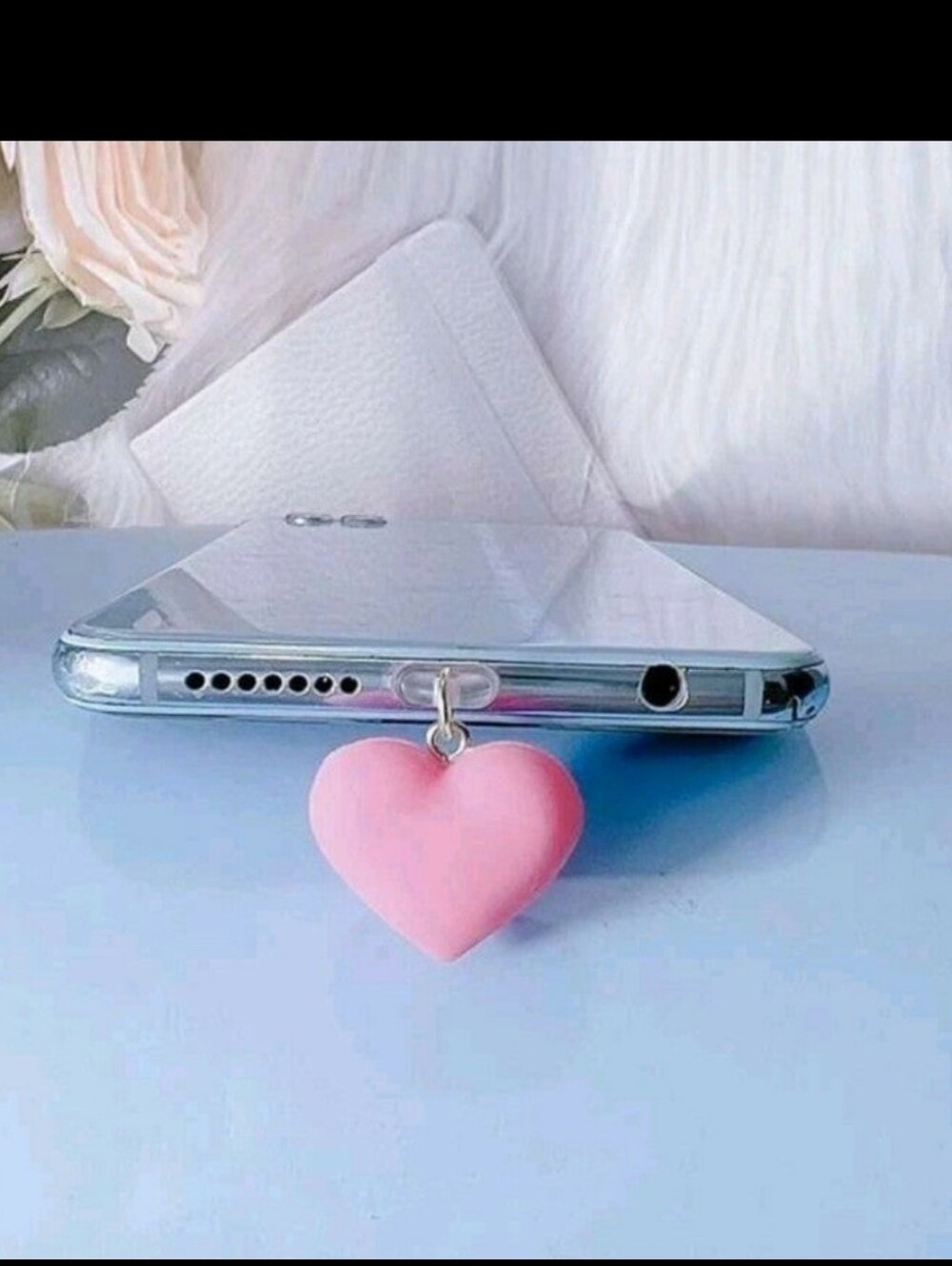 Pink Heart Phone Plug